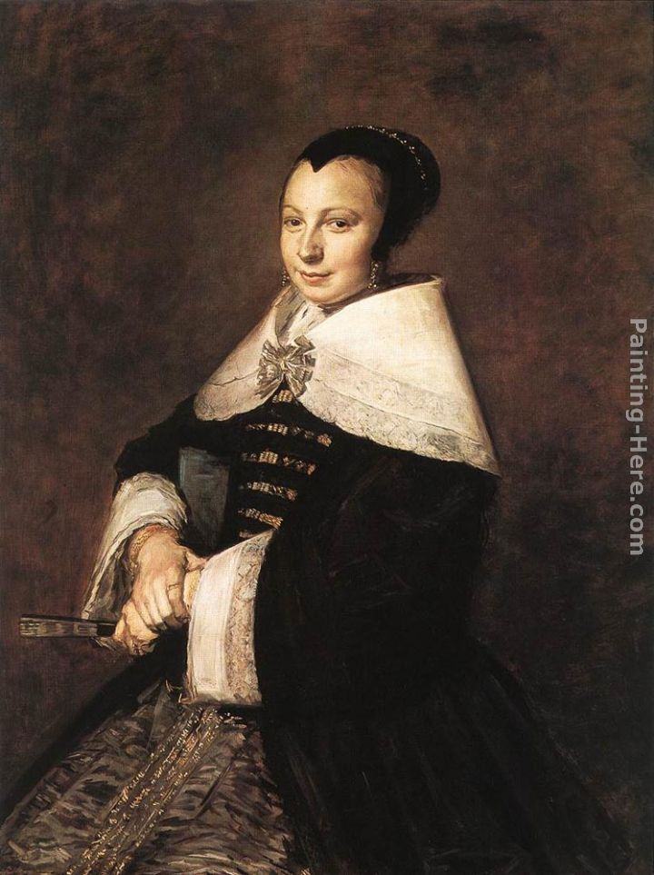 Frans Hals Portrait of a Seated Woman Holding a Fan